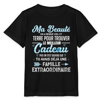 Meilleur cadeau mon amour saint valentin couple - T-shirt bio MINI CREATOR Stanley/Stella Enfant - noir - Devant - Mikhail (115cm)
