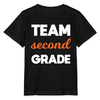 Team 2. Klasse endlich in der 2. Klasse Schule - Stanley/Stella Kinder T-Shirt MINI CREATOR  - Schwarz - Vorne - Mikhail (115cm)