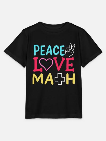 Frieden Liebe Mathematik - Stanley/Stella Kinder T-Shirt MINI CREATOR  - Schwarz