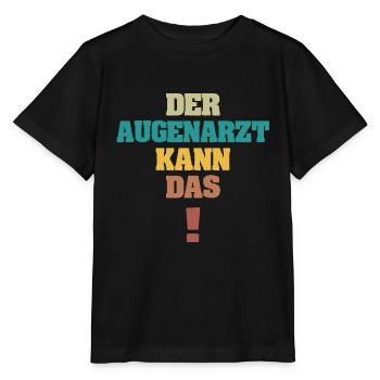 Lustig Augenarzt - Stanley/Stella Kinder T-Shirt MINI CREATOR  - Schwarz - Vorne - Mikhail (115cm)