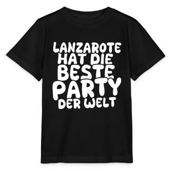 Urlaubsland Lanzarote - Stanley/Stella Kinder T-Shirt MINI CREATOR  - Schwarz - Vorne - Mikhail (115cm)