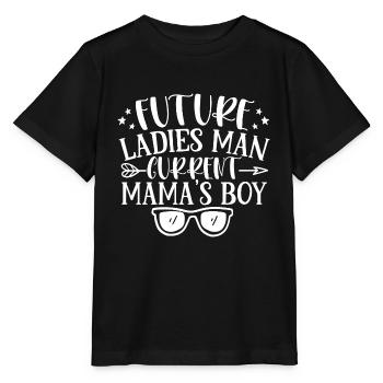 Future Ladies Man Current Mama's Boy - Stanley/Stella Kinder T-Shirt MINI CREATOR  - Schwarz - Vorne - Mikhail (115cm)