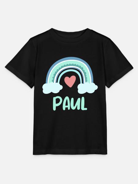 Paul Name Regenbogen Baby - Stanley/Stella Kinder T-Shirt MINI CREATOR - Schwarz