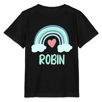 Nom Robin Rainbow Baby - T-shirt bio MINI CREATOR Stanley/Stella Enfant - noir - Devant - Mikhail (115cm)