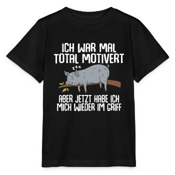 Avant, j’étais totalement motivé - T-shirt bio MINI CREATOR Stanley/Stella Enfant - noir - Devant - Mikhail (115cm)