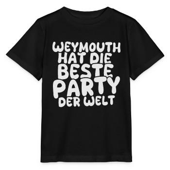Destination de vacances Weymouth - T-shirt bio MINI CREATOR Stanley/Stella Enfant - noir - Devant - Mikhail (115cm)