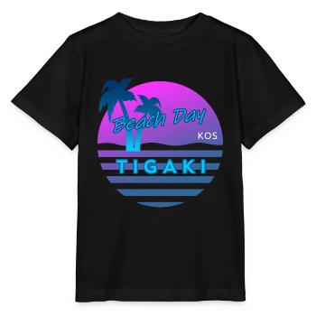 Tigaki Beach Day Kos - Stanley/Stella MINI CREATOR Kids’ T-Shirt - black - Front - Mikhail (115cm)