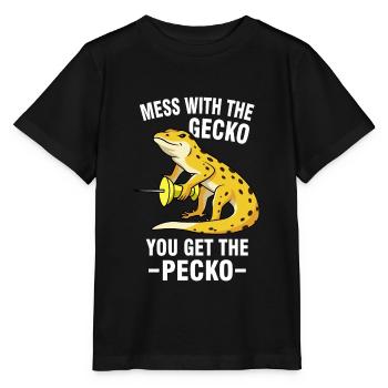 Mèmes Gecko - T-shirt bio MINI CREATOR Stanley/Stella Enfant - noir - Devant - Mikhail (115cm)