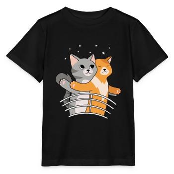 Titanic Cat - Stanley/Stella MINI CREATOR Kids’ T-Shirt - black - Front - Mikhail (115cm)