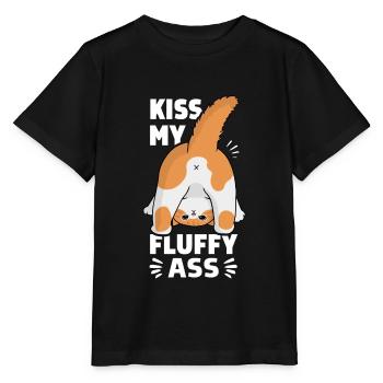 Küssen Sie Meine Flauschigen Hintern - Stanley/Stella Kinder T-Shirt MINI CREATOR  - Schwarz - Vorne - Mikhail (115cm)