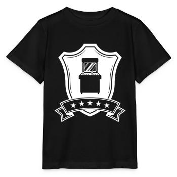 Arcade Retro Gamer Wappen - Stanley/Stella Kinder T-Shirt MINI CREATOR  - Schwarz - Vorne - Mikhail (115cm)