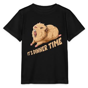 Meerschweinchen It's Dinner Time - Stanley/Stella Kinder T-Shirt MINI CREATOR  - Schwarz - Vorne - Mikhail (115cm)