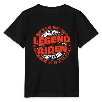 Geschenk für Aiden - Stanley/Stella Kinder T-Shirt MINI CREATOR  - Schwarz - Vorne - Mikhail (115cm)
