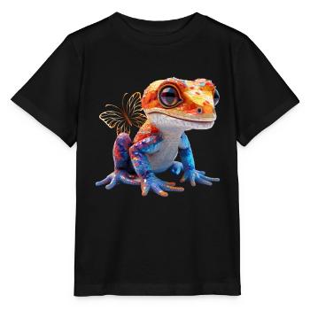 Gecko - Stanley/Stella Kinder T-Shirt MINI CREATOR  - Schwarz - Vorne - Mikhail (115cm)