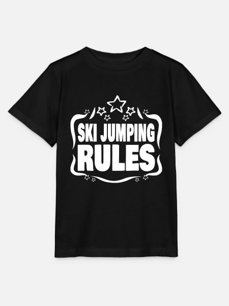 Ski Skispringen - Stanley/Stella Kinder T-Shirt MINI CREATOR  - Schwarz
