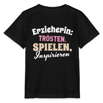 Erzieherin Abschied Trost Spiel Inspiration - Stanley/Stella Kinder T-Shirt MINI CREATOR  - Schwarz - Vorne - Mikhail (115cm)