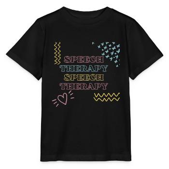 Speech Therapy - Stanley/Stella MINI CREATOR Kids’ T-Shirt - black - Front - Mikhail (115cm)
