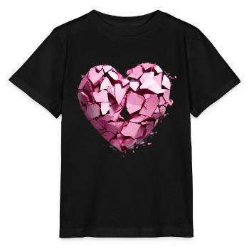 Valentinstag Herz Liebe Liebesbeweis Gefühle - Stanley/Stella Kinder T-Shirt MINI CREATOR  - Schwarz - Vorne - Mikhail (115cm)