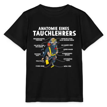 Anatomie eines Tauchlehrers - Stanley/Stella Kinder T-Shirt MINI CREATOR  - Schwarz - Vorne - Mikhail (115cm)