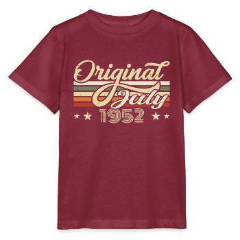 Geschenk 1952 Juli Geburtstag Geboren Im Juli 1952 - Stanley/Stella Kinder T-Shirt MINI CREATOR  - Burgunderrot - Vorne - Kain (125cm)