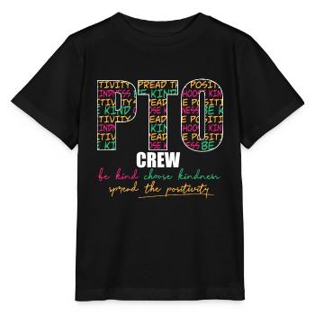 PTO Crew Parent Teacher Organization Équipe École - T-shirt bio MINI CREATOR Stanley/Stella Enfant - noir - Devant - Mikhail (115cm)