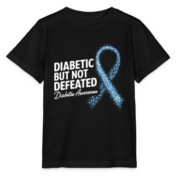 Unstoppable Warrior Diabetes Awareness Ribbon - Stanley/Stella MINI CREATOR Kids’ T-Shirt - black - Front - Mikhail (115cm)
