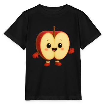 Apfel - Stanley/Stella Kinder T-Shirt MINI CREATOR  - Schwarz - Vorne - Mikhail (115cm)