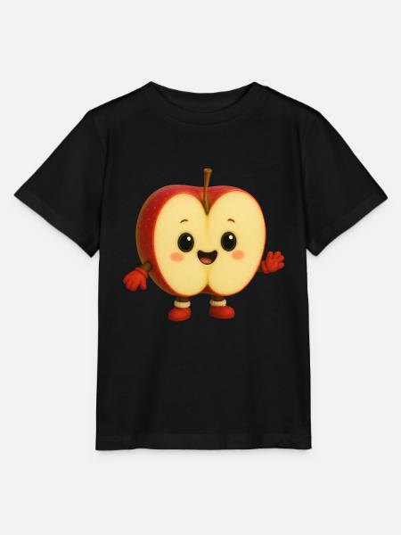 Apfel - Stanley/Stella Kinder T-Shirt MINI CREATOR - Schwarz