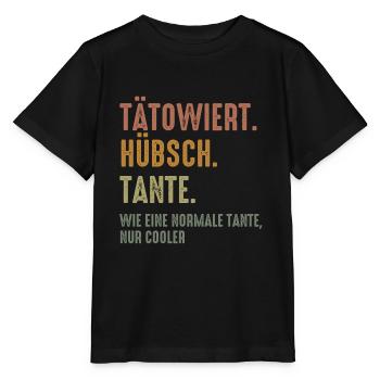 Tätowiert Hübsch Tante - Stanley/Stella Kinder T-Shirt MINI CREATOR  - Schwarz - Vorne - Mikhail (115cm)