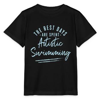 Les meilleurs jours sont passés à nager artistiquement Dictons - T-shirt bio MINI CREATOR Stanley/Stella Enfant - noir - Devant - Mikhail (115cm)