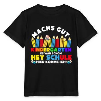 Schulkind Ende Kindergarten Geschenk Grundschule D - Stanley/Stella Kinder T-Shirt MINI CREATOR  - Schwarz - Vorne - Mikhail (115cm)