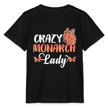 Crazy Monarch Lady - T-shirt bio MINI CREATOR Stanley/Stella Enfant - noir - Devant - Mikhail (115cm)