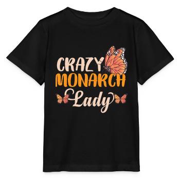 Crazy Monarch Lady - T-shirt bio MINI CREATOR Stanley/Stella Enfant - noir - Devant - Mikhail (115cm)