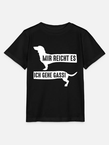 Hund Gassi Dackel - Stanley/Stella Kinder T-Shirt MINI CREATOR - Schwarz
