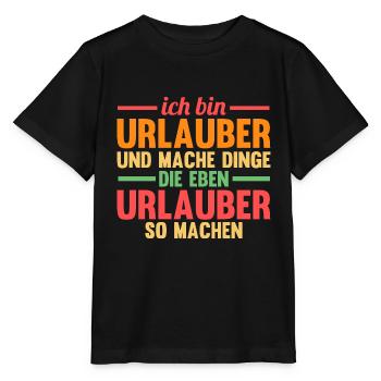 Sommerurlaub Urlauber Urlaub - Stanley/Stella Kinder T-Shirt MINI CREATOR  - Schwarz - Vorne - Mikhail (115cm)