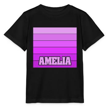 Amelia als Mädchenname - Stanley/Stella Kinder T-Shirt MINI CREATOR  - Schwarz - Vorne - Mikhail (115cm)