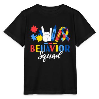 Behavior Squad ABA Therapist Applied Behavior - Stanley/Stella MINI CREATOR Kids’ T-Shirt - black - Front - Mikhail (115cm)