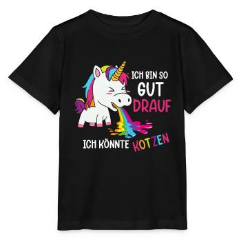Je suis de si bonne humeur que je pourrais vomir - T-shirt bio MINI CREATOR Stanley/Stella Enfant - noir - Devant - Mikhail (115cm)