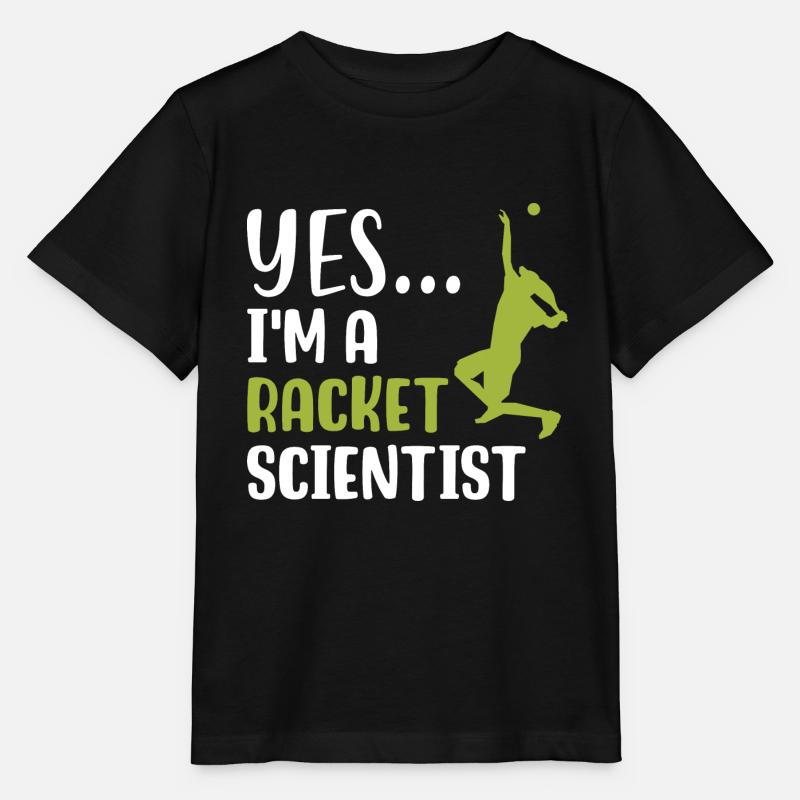Ja, ich bin ein Racket-Wissenschaftler - Stanley/Stella Kinder T-Shirt MINI CREATOR  - Schwarz