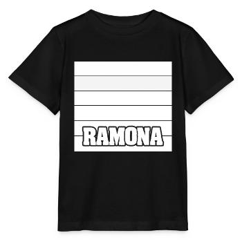 Ramona als Frauenname - Stanley/Stella Kinder T-Shirt MINI CREATOR  - Schwarz - Vorne - Mikhail (115cm)
