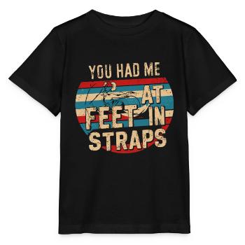 You Had Me At Feet In Straps 53 - Stanley/Stella Kinder T-Shirt MINI CREATOR  - Schwarz - Vorne - Mikhail (115cm)