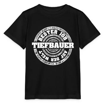 Job Tiefbauer - Stanley/Stella Kinder T-Shirt MINI CREATOR  - Schwarz - Vorne - Mikhail (115cm)