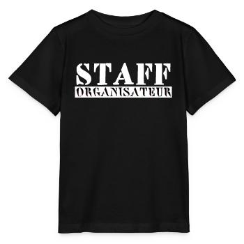 STAFF organisateur (dos) - T-shirt bio MINI CREATOR Stanley/Stella Enfant - noir - Devant - Mikhail (115cm)