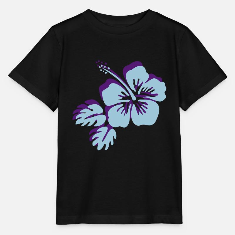 Fleur d'hibiscus fleur d'hibiscus fleur fleur - T-shirt bio MINI CREATOR Stanley/Stella Enfant - noir