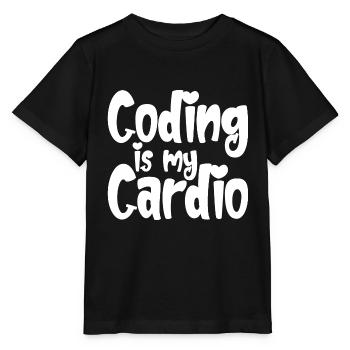 Coding Is My Cardio - Stanley/Stella MINI CREATOR Kids’ T-Shirt - black - Front - Mikhail (115cm)