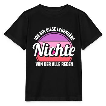 Nichte - Stanley/Stella Kinder T-Shirt MINI CREATOR  - Schwarz - Vorne - Mikhail (115cm)