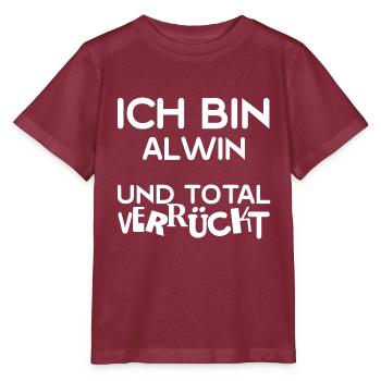 Alwin - Stanley/Stella MINI CREATOR Kids’ T-Shirt - burgundy - Front - Kain (125cm)