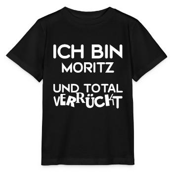 Moritz comme prénom - T-shirt bio MINI CREATOR Stanley/Stella Enfant - noir - Devant - Mikhail (115cm)