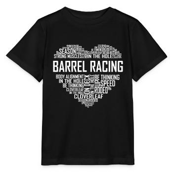 Barrel Racing - Heart - Stanley/Stella MINI CREATOR Kids’ T-Shirt - black - Front - Mikhail (115cm)