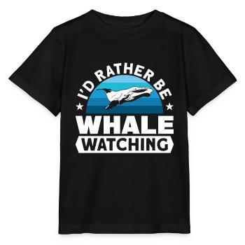 Whale Watching Whale Watching Orca Blue Whale - Stanley/Stella MINI CREATOR Kids’ T-Shirt - black - Front - Mikhail (115cm)